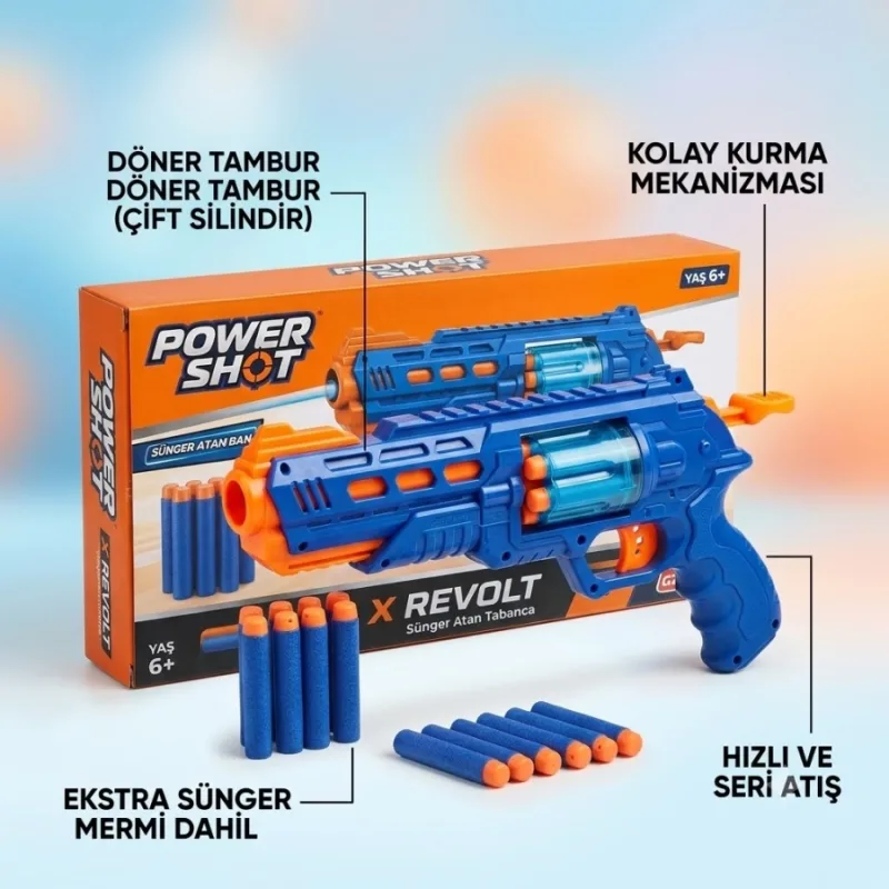 X-REVOLT ÇİFT HAZNELİ SÜNGER ATAN