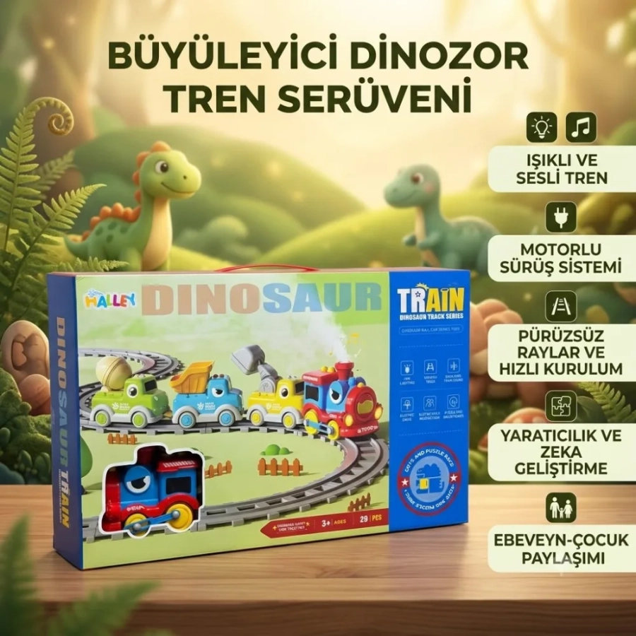 TREN DİNOZOR FİGÜRLÜ 29 PCS
