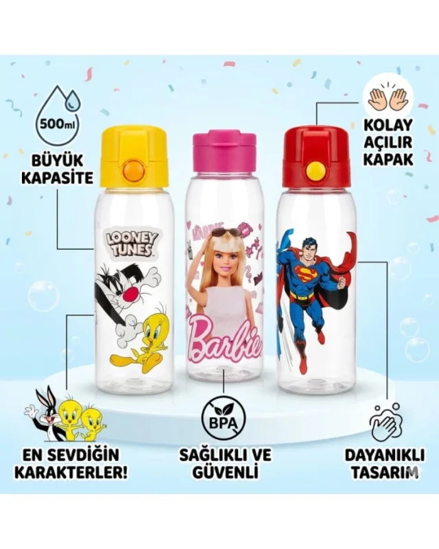 TUFFEX KARAKTERLİ PİPETSİZ MATARA 500ML