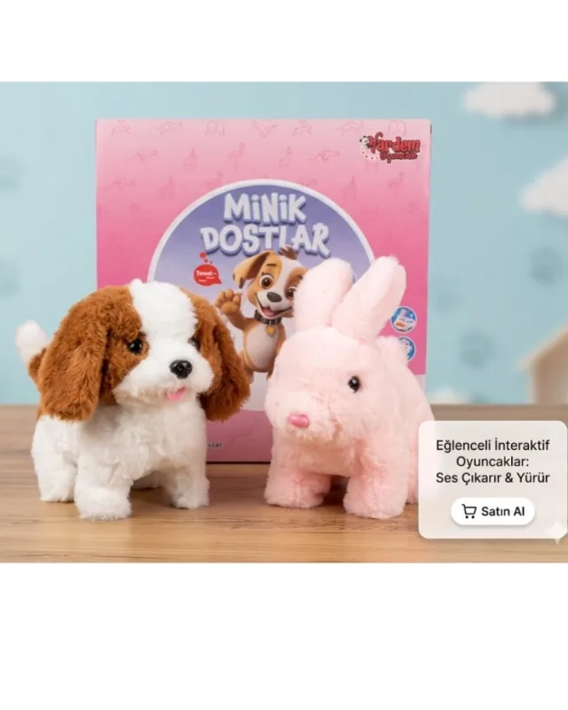 PELUŞ EVCİL SESLİ KEDİ KÖPEK TAVŞAN